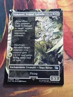 Summon: Primal Garuda - Borderless Final Fantasy MTG - Image 4