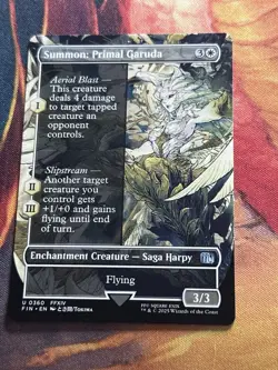 Summon: Primal Garuda - Borderless Final Fantasy MTG - Image 5