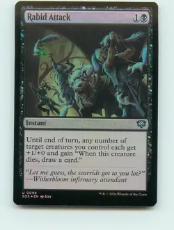 Rabid Attack (FOIL) - U96 - MTG - Secrets of Strixhaven (SOS) - Image 1