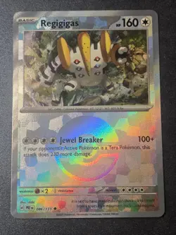 Regigigas 086/131 NM Prismatic Evolutions Uncommon Pokemon Pokeball Holo - Image 1