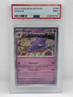 2023 Pokemon MEW EN Gengar #094 PSA 9 MINT - Image 1