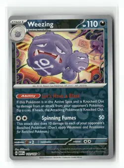 Weezing 110/165 Rare 151 Pokemon Reverse Holo Near Mint - Image 1