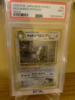 1999 Pokemon Pocket Monsters Japanese GYM 2 #53 Giovanni's Persian-HOLO PSA 9 - Image 1