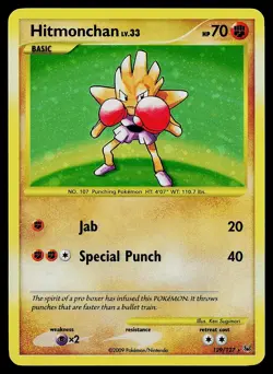 Pokemon Card - Hitmonchan Platinum 129/127 Secret Rare - Image 1