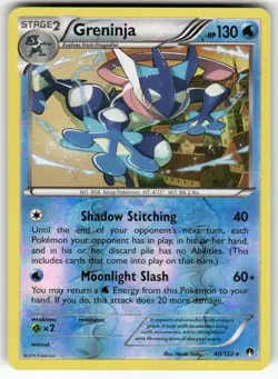 Greninja 40/122 Rare BREAKpoint Pokemon Reverse Holo Moderately Played - Image 1