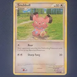 Snubbull 82/123 - Heartgold Soulsilver - Common Pokemon Card - NM - Image 1