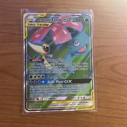 B6 Pokemon Cosmic Eclipse Sun & Moon Full Art Venusaur & Snivy GX - 210/236 - Image 1