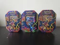 Pokemon Charizard EX Mini Tin Bundle Sealed TCG Collector Tin x3 - Image 1