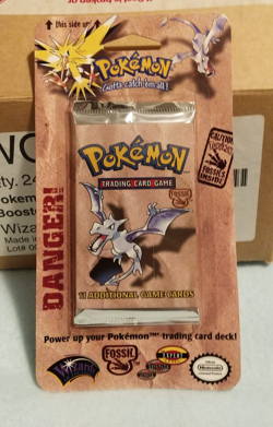 1999 Pokemon Fossil Blister Pack - Factory Sealed (Unopened) WOTC Aerodactyl - Image 1