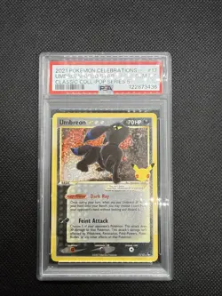 2021 Pokemon Celebrations Classic Collection Umbreon-Gold Star #17 PSA 10 - Image 2