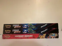 Pokemon TCG Crown Zenith Sea & Sky & Legendary Warriors Premium Collection Lot - Image 2
