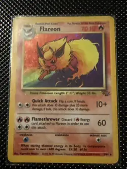 Pokemon TCG Flareon Jungle 3/64 Holo Unlimited Holo Rare - Image 1