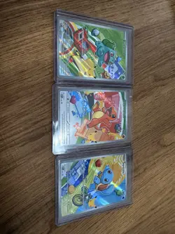 Pokemon First Partner Illustration Collection Series 1 Kanto Gen 1 Starters Set - Image 1