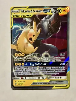 Pikachu & Zekrom GX - 33/181 Team Up Ultra Rare Pokemon NM - Image 1