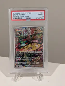 Brute Bonnet 207/182 -- PSA 10 -- Pokemon PAR Paradox Rift Illustration Rare - Image 3