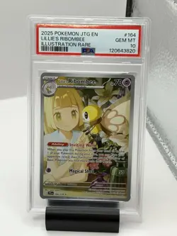 2025 Pokemon Lillie's Ribombee Illustration Rare Journey Together 164 PSA 10 GEM - Image 1