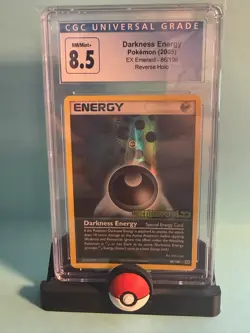 Graded POKEMON DARKNESS ENERGY REVERSE HOLO 86/106 - OLD BLUE CGC 8.5 - Image 1