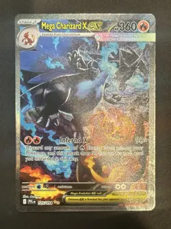 Mega Charizard X Ex 125/094 Phantasmal Flames Special Illustration Rare Pokemon - Image 1