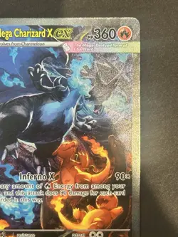 Mega Charizard X Ex 125/094 Phantasmal Flames Special Illustration Rare Pokemon - Image 3