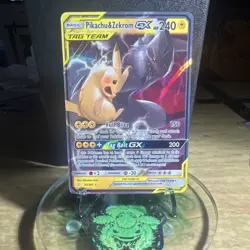 Pokemon Pikachu & Zekrom GX TAG TEAM Ultra Rare Holo 33/181 Sm-Team Up 240HP - Image 2