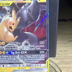 Pokemon Pikachu & Zekrom GX TAG TEAM Ultra Rare Holo 33/181 Sm-Team Up 240HP - Image 5