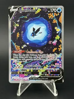 Lumineon V GG39/GG70 Holo V Rare Crown Zenith Galarian Gallery Pokemon Near Mint - Image 1