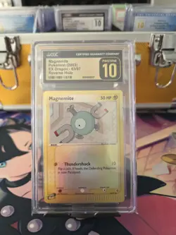 Pokemon TCG Magnemite EX Dragon 63/97 Reverse Holo 2003 CGC Pristine Pop 1 - Image 1