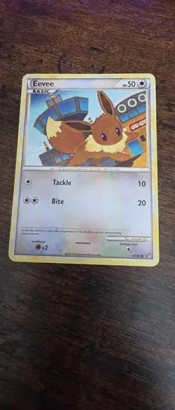 Eevee 47/90 Common HGSS Undaunted Pokemon Moderately Played - Image 1