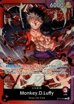 One Piece TCG • Monkey.D.Luffy ST10-002 • Alternate Artwork-Leader • ENG/NM - Image 1