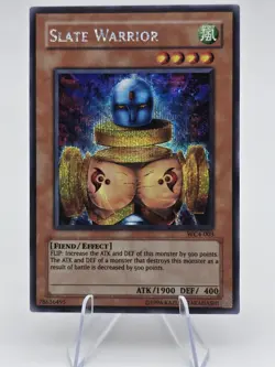 Yugioh Slate Warrior WC4-003 Prismatic Secret Rare NM - Image 1