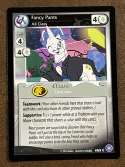 2014 My Little Pony Premiere Cards Entrply HASBRO - Fancy Pants #63 - Image 1