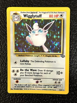 Wigglytuff 16/64 Pokemon TCG Card 1999 Holo Rare Jungle Set WOTC NM - MINT - Image 1