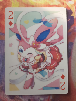 Pokemon Sylveon Yellow Poker Playing Card Not An Official Pokemon Product LP-NM - Image 1