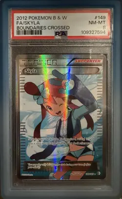 2012 POKEMON BLACK & WHITE BOUNDARIES CROSSED #149 FULL ART/SKYLA PSA 8 - Image 1