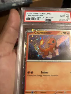 Pokemon! Charmander 151 Poster Collection Psa10 With Swirls - Image 1