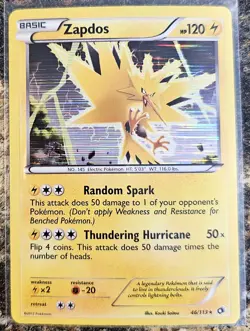 Pokemon 2013 Legendary Treasures Zapdos 46 LP - Image 1