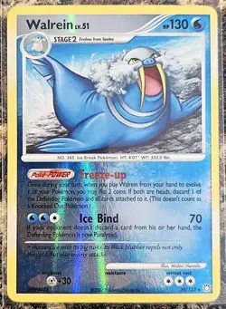 Pokemon 2007 Mysterious Treasures Walrein 39 Rev Holo NM - Image 1