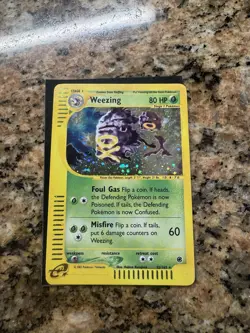 2002 Pokemon TCG WEEZING 32/165 REVERSE HOLO RARE Expeditions E READER - Image 1