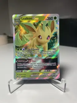 Pokemon TCG Holo Ultra Rare Full Art Leafeon Vstar - Image 1
