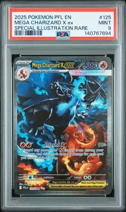 Mega Charizard X EX SIR 125/094 Phantasmal Flames Pokemon - Image 1