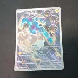 Pokemon TCG Thundurus Full Art Promo Holo Card SVP Black Star 209 120HP 110 - Image 1