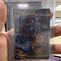 Pokemon TCG Mega Charizard X EX 125/094 Evolutions Secret Rare Full Art Holo - Image 1