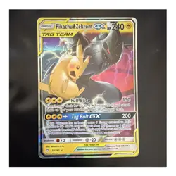 Pokemon Company Pikachu & Zekrom GX 33/181 SM-Team Up TAG TEAM Holo EN 240HP - Image 1