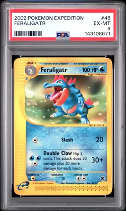 2002 POKEMON EXPEDITION #46 FERALIGATR PSA 6 - Image 1