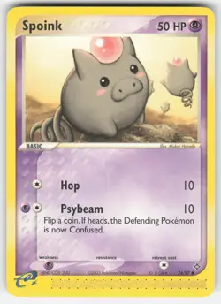 Spoink 74/97 Common Dragon Pokemon Near Mint - Image 1