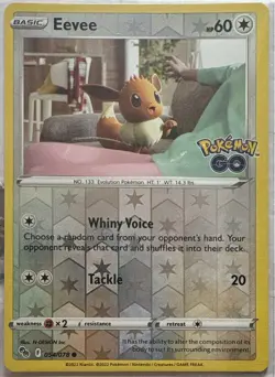 Eevee Reverse Holo Common Pokemon GO 054/078 NM - Image 1