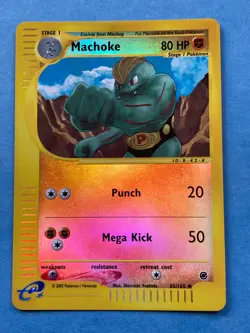 Pokemon Reverse Holo eReader Machoke- Expedition- 85/165- LP - Image 1