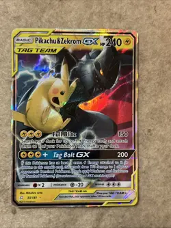 Pokemon Pikachu & Zekrom GX 33/181 Team Up Ultra Rare TAG TEAM Holo - Image 1