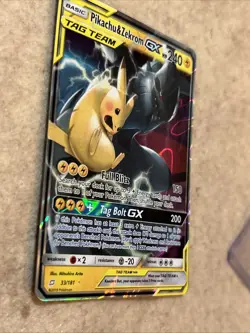 Pokemon Pikachu & Zekrom GX 33/181 Team Up Ultra Rare TAG TEAM Holo - Image 2