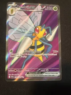 Beedrill ex 98/86 Full Art Double Ultra Rare Pokemon Chaos Rising ME04 NM - Image 1